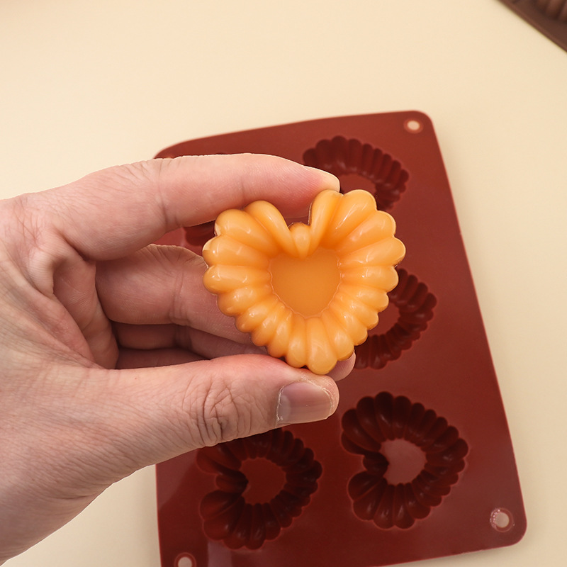 Baking Kitchen Diy - Heart-shaped Silicone Chocolate Molds DIY Baking
