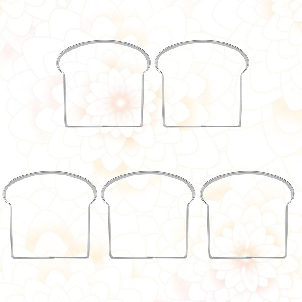 Baking Kitchen Diy - 5Pcs Toast Shape Biscuit Mould Stainless