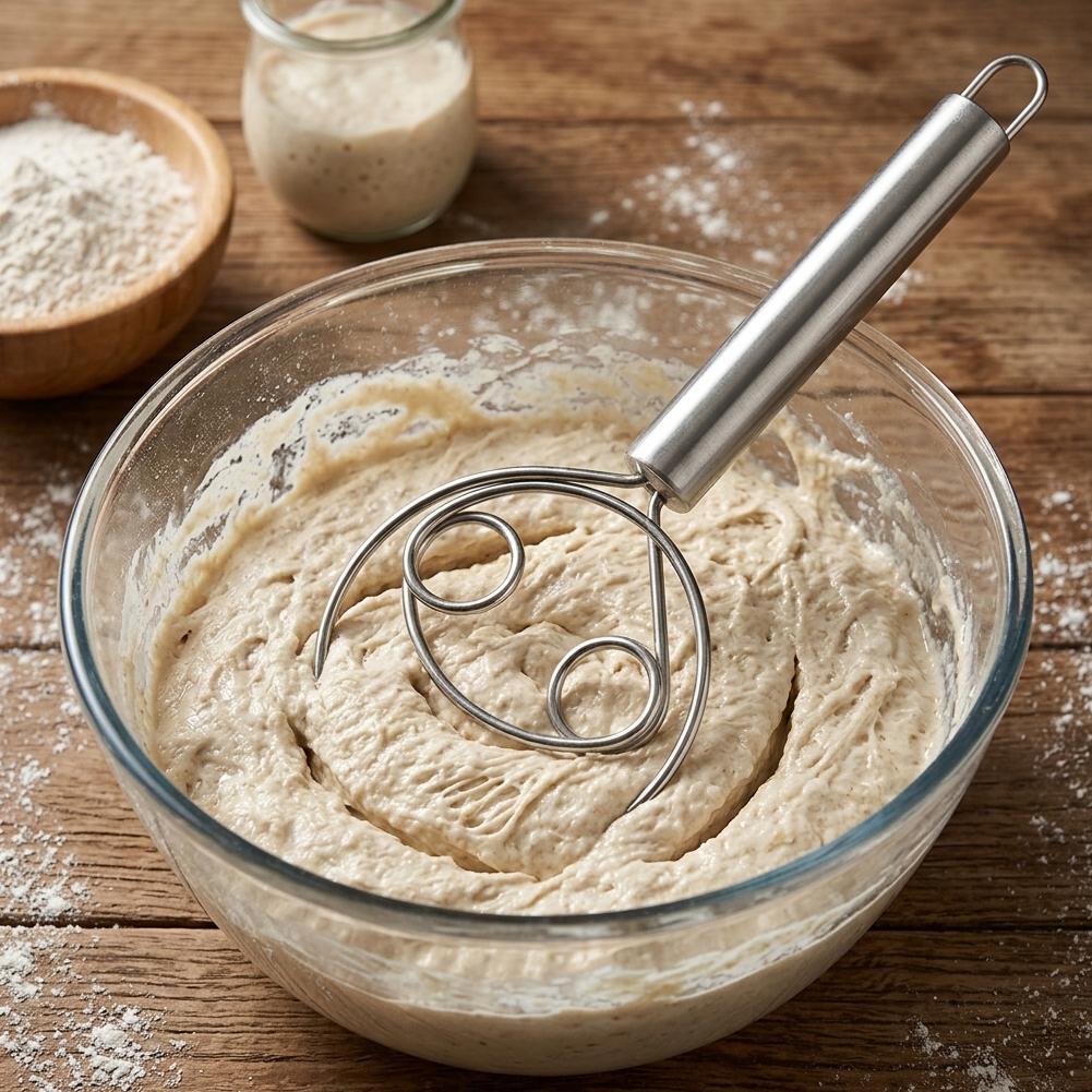 Dough Whisk Bread Mixer Stainl - Kitchen Baking Blender recension och pris