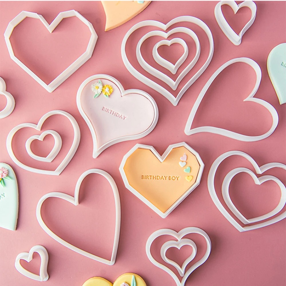 Heart Cookie Cutters Mold 3D C - Baking Kitchen Diy recension och pris