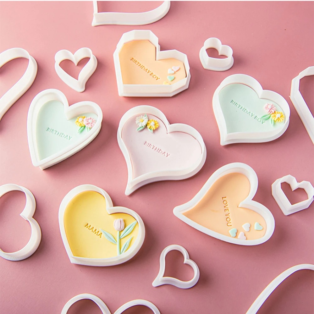 Heart Cookie Cutters Mold 3D C - Baking Kitchen Diy recension och pris