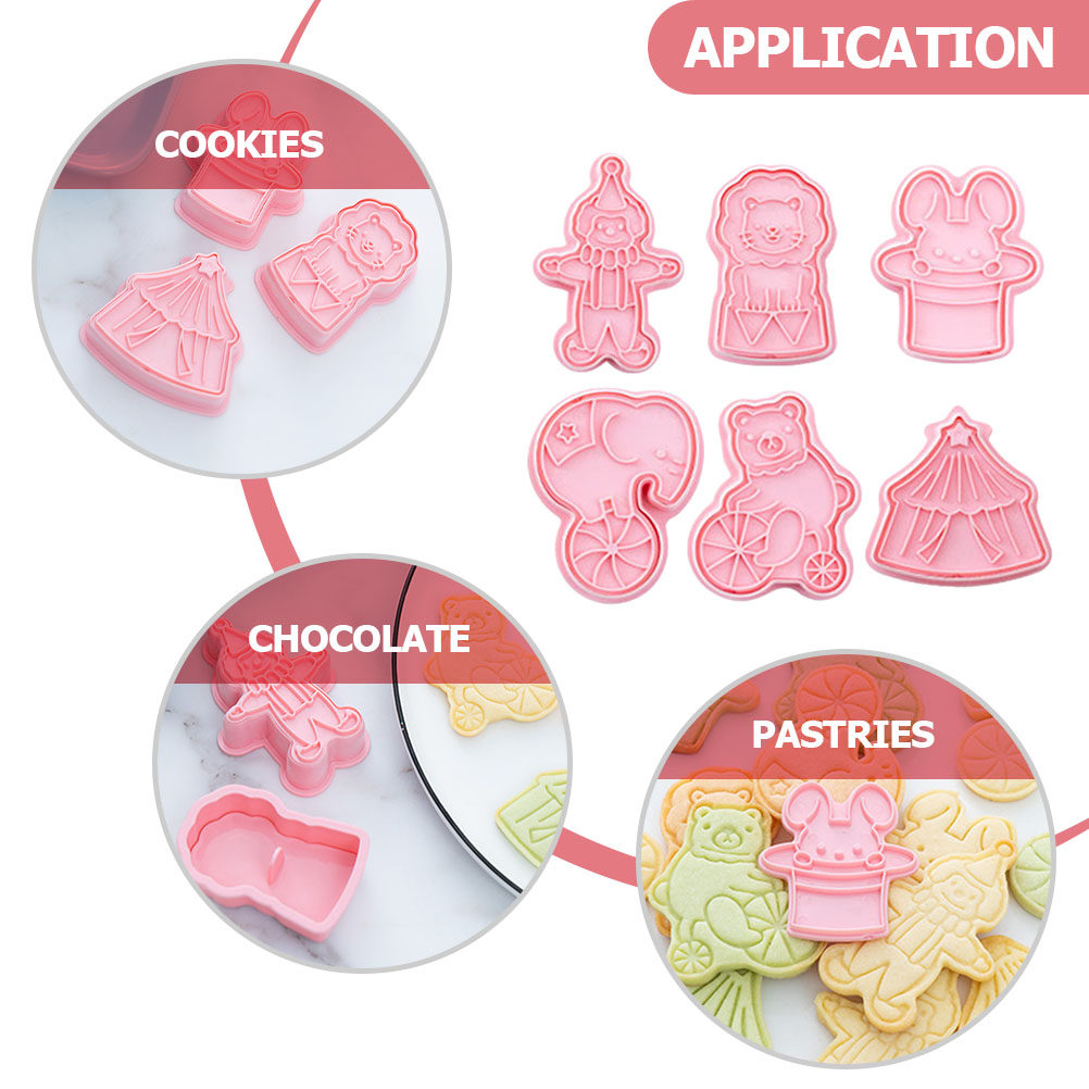 6Pcs Cookie Cutters Plastic Ci - Baking Kitchen Diy recension och pris
